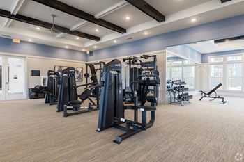 Gym with equipment